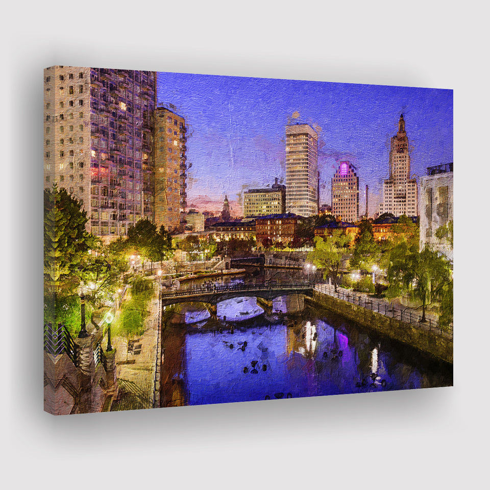 Providence Breathtaking Cityscape Canvas Prints Wall Art Decor - Paiting Canvas, Art Prints, Wall Decor, For Sale