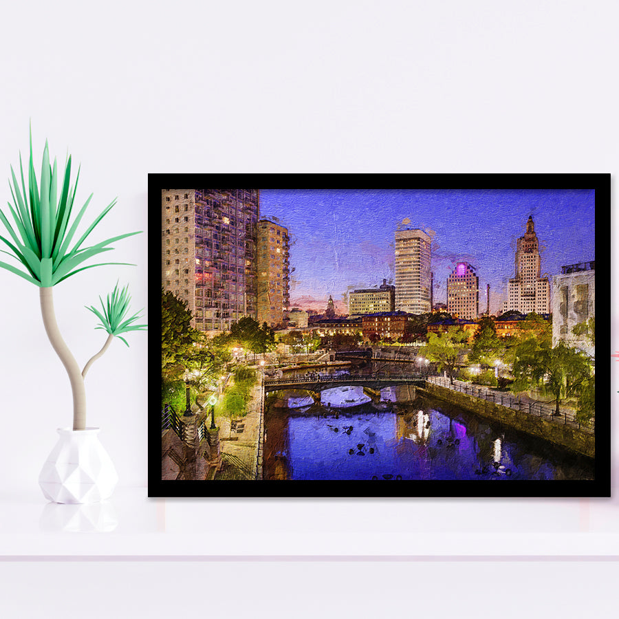 Providence Breathtaking Cityscape Framed Art Prints Wall Decor - Painting Prints, Framed Picture, Home Decor