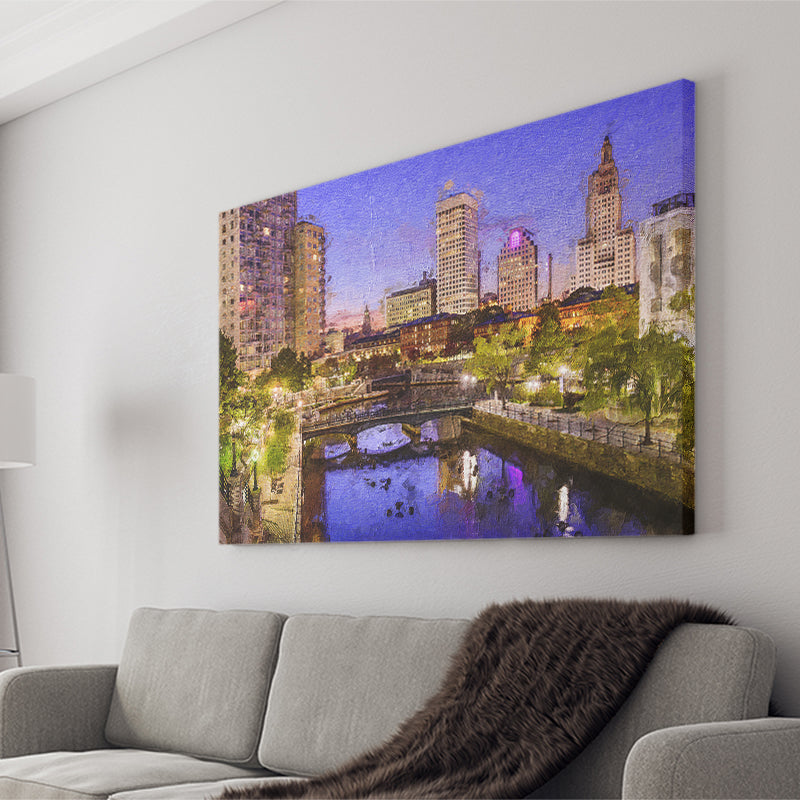 Providence Breathtaking Cityscape Canvas Prints Wall Art Decor - Paiting Canvas, Art Prints, Wall Decor, For Sale
