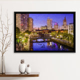 Providence Breathtaking Cityscape Framed Canvas Prints Wall Art Decor - Paiting Canvas, Art Prints, Floating Frame