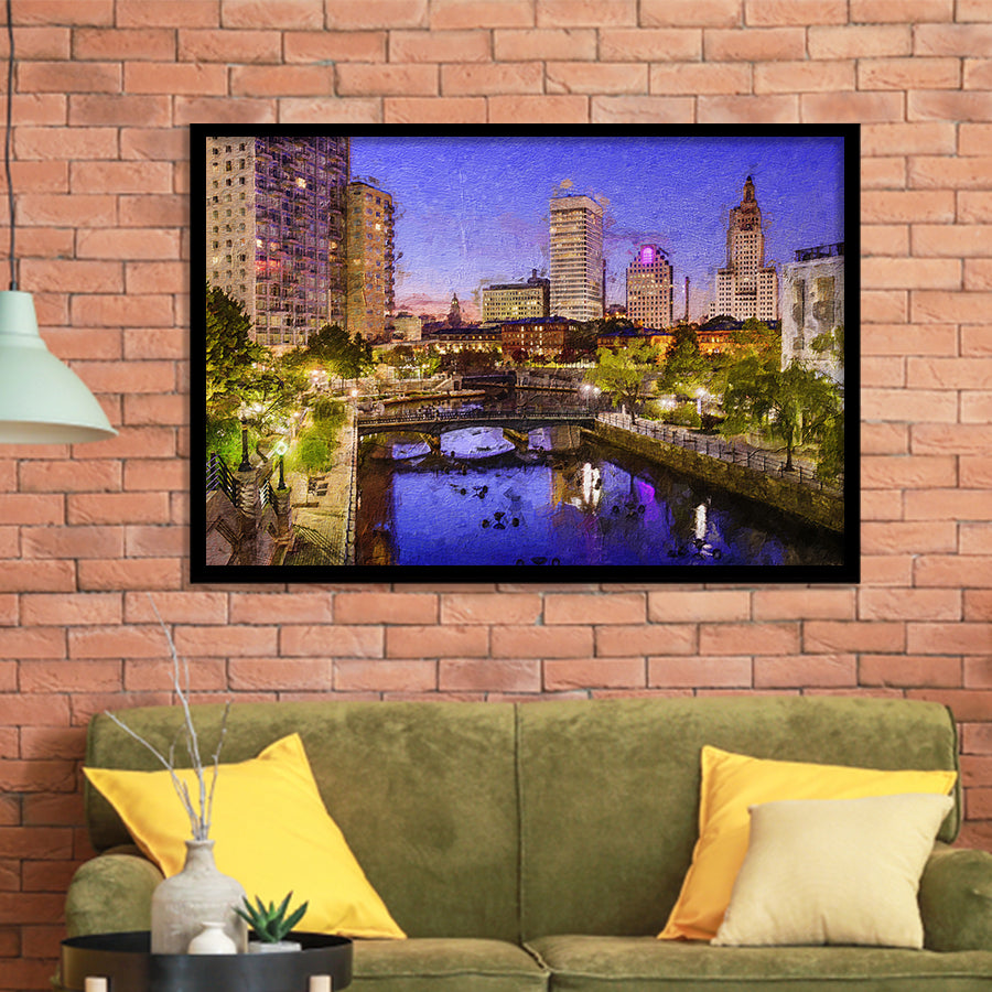 Providence Breathtaking Cityscape Framed Art Prints Wall Decor - Painting Prints, Framed Picture, Home Decor