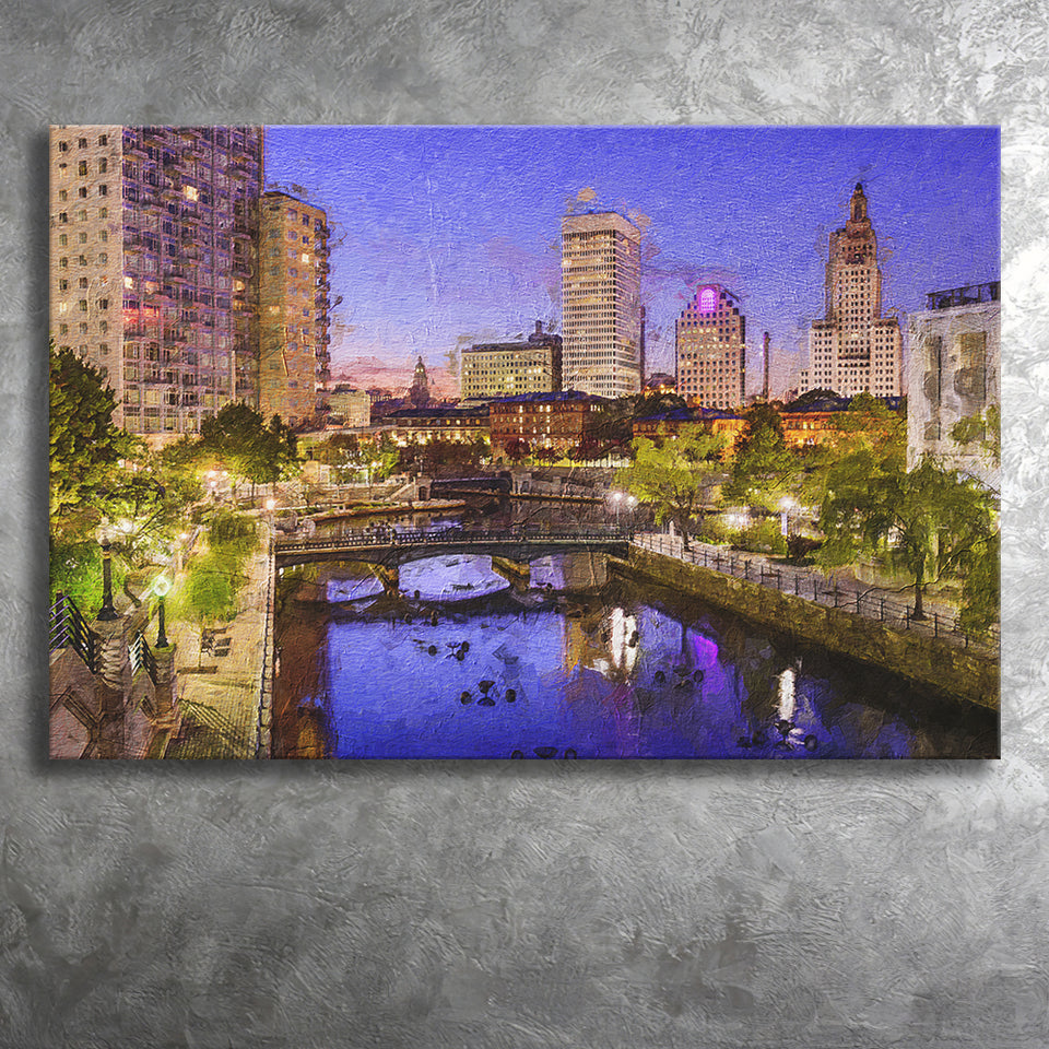 Providence Breathtaking Cityscape Canvas Prints Wall Art Decor - Paiting Canvas, Art Prints, Wall Decor, For Sale