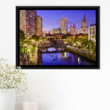 Providence Breathtaking Cityscape Framed Canvas Prints Wall Art Decor - Paiting Canvas, Art Prints, Floating Frame