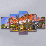 Provo Utah Usa Downtown On Center 5 Pieces Mixed Canvas Prints Wall Art Home Decor