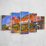 Provo Utah Usa Downtown On Center 5 Pieces Mixed Canvas Prints Wall Art Home Decor