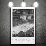 Prudential Center New Jersey Devils Ice Hockey Lovers Black And White Art Canvas Prints Wall Art Home Decor