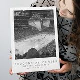 Prudential Center New Jersey Devils Ice Hockey Lovers Black And White Art Canvas Prints Wall Art Home Decor