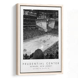 Prudential Center New Jersey Devils Ice Hockey Lovers Black And White Framed Canvas Prints Wall Art Home Decor, Floating Frame