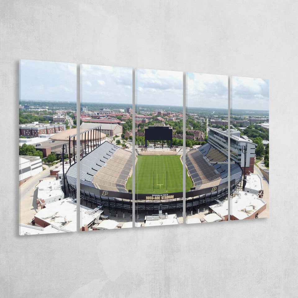 Purdue Boilermakers Stadium Canvas Prints Ross Ade Stadium Wall Art,Multi Panels B,Sport Stadium Art Prints, Fan Gift