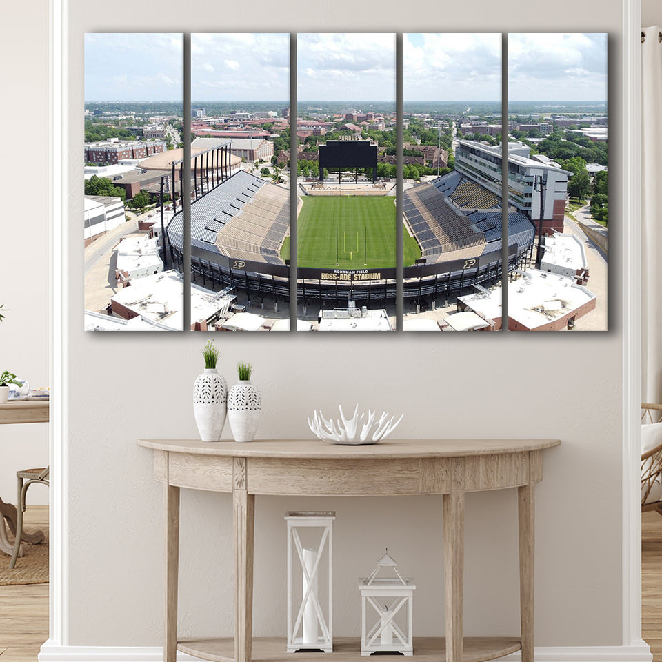 Purdue Boilermakers Stadium Canvas Prints Ross Ade Stadium Wall Art,Multi Panels B,Sport Stadium Art Prints, Fan Gift