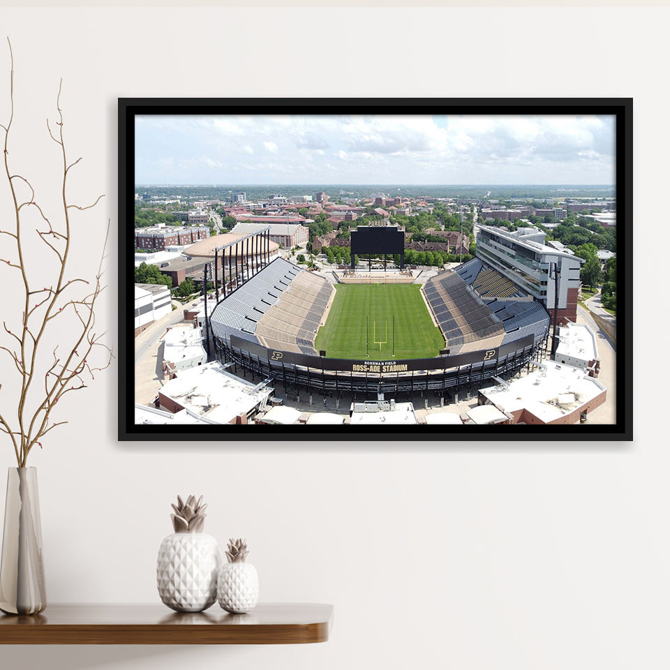 Purdue Boilermakers Stadium Framed Canvas Prints Ross Ade Stadium Wall Art,Sport Stadium Art Prints, Fan Gift