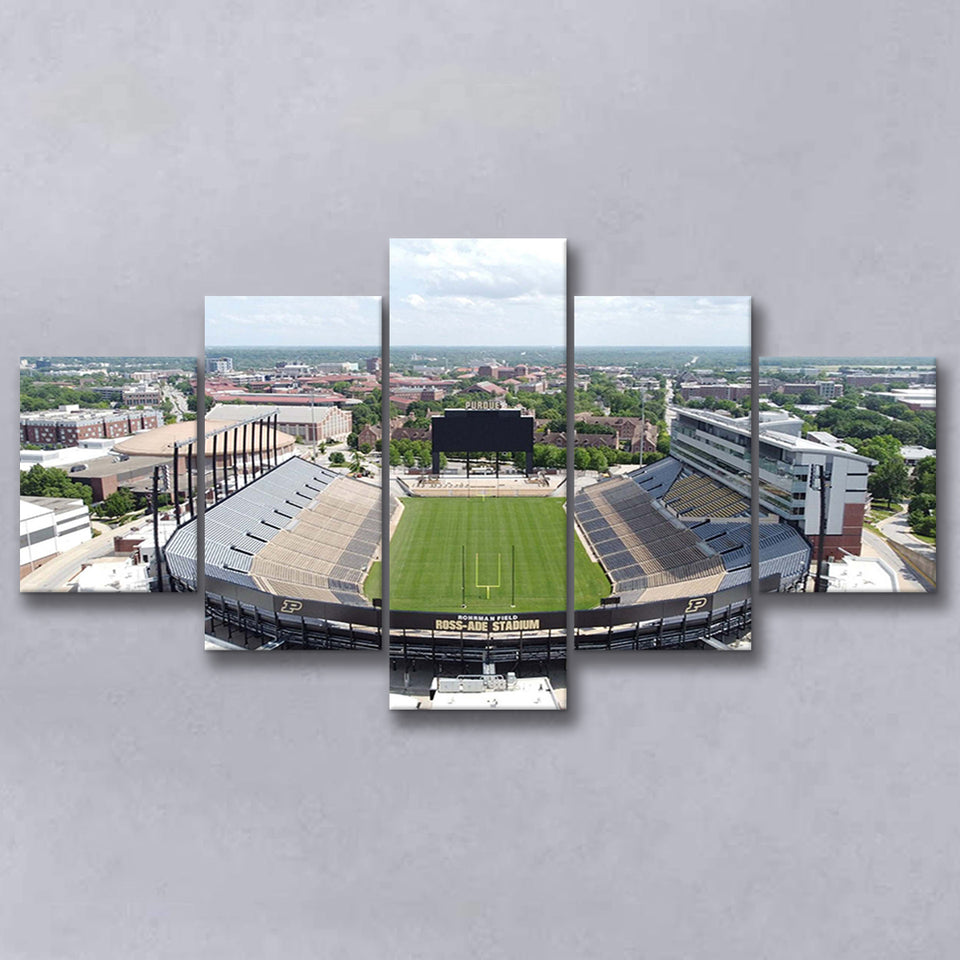Purdue Boilermakers Stadium Canvas Prints Ross Ade Stadium Wall Art,Multi Panels,Sport Stadium Art Prints, Fan Gift