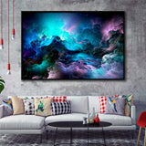 Purple Marble Abstract Framed Canvas Prints Wall Art Decor, Framed Picture, Floating Frame