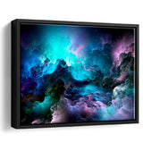 Purple Marble Abstract Framed Canvas Prints Wall Art Decor, Framed Picture, Floating Frame
