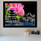 Purple Orchid Spa Framed Art Prints Wall Art Decor, Framed Picture, Home Decor
