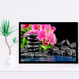 Purple Orchid Spa Framed Art Prints Wall Art Decor, Framed Picture, Home Decor