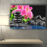Purple Orchid Spa Canvas Prints Wall Art Decor - Painting Canvas,Home Decor, Ready to Hang