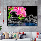 Purple Orchid Spa Framed Art Prints Wall Art Decor, Framed Picture, Home Decor