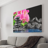 Purple Orchid Spa Canvas Prints Wall Art Decor - Painting Canvas,Home Decor, Ready to Hang