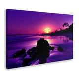 Purple Sunset Canvas Wall Art - Canvas Prints, Prints For Sale, Painting Canvas,Canvas On Sale