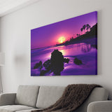 Purple Sunset Canvas Wall Art - Canvas Prints, Prints For Sale, Painting Canvas,Canvas On Sale