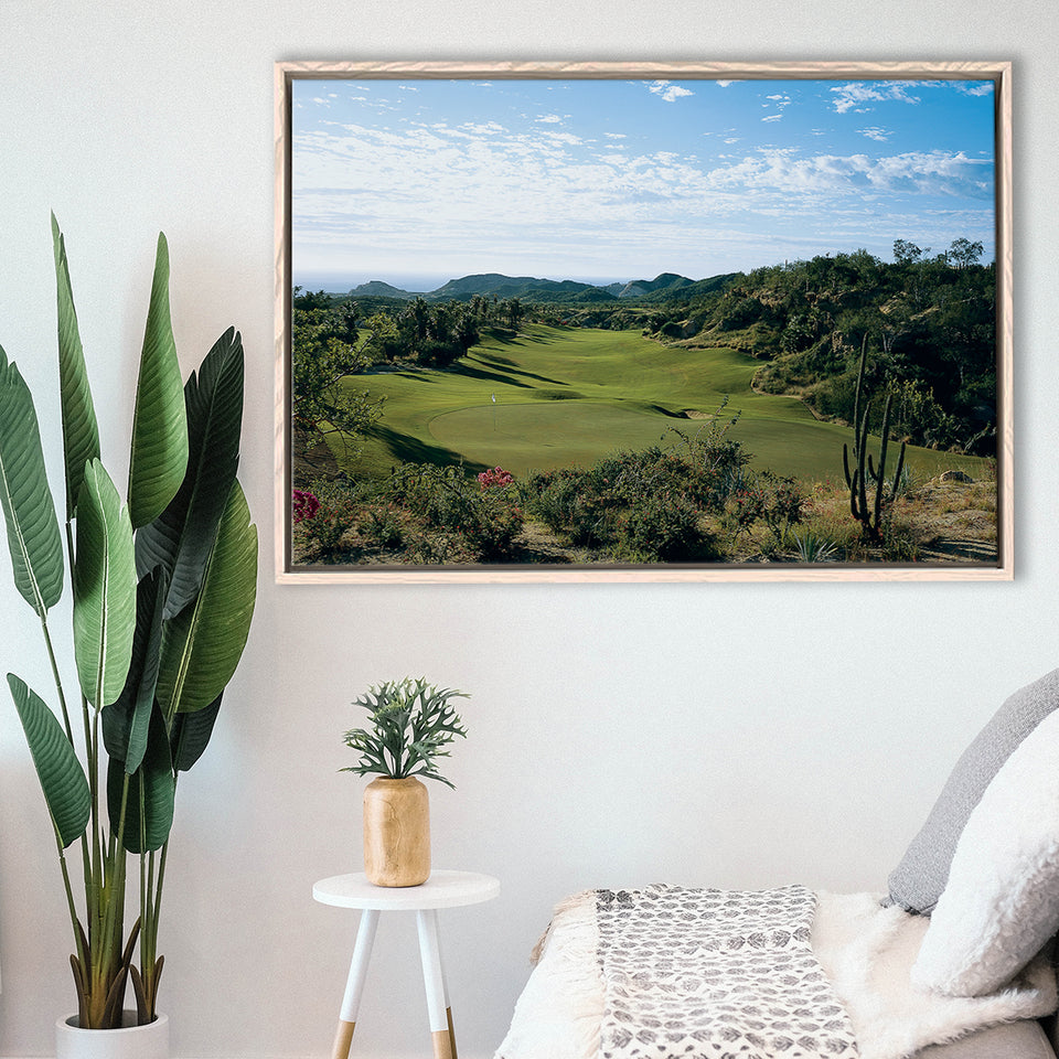 Querencia Cc Golf Courses At Los Cabos, Mexico, Golf Art Print, Framed Canvas Prints Wall Art Decor, Floating Frame