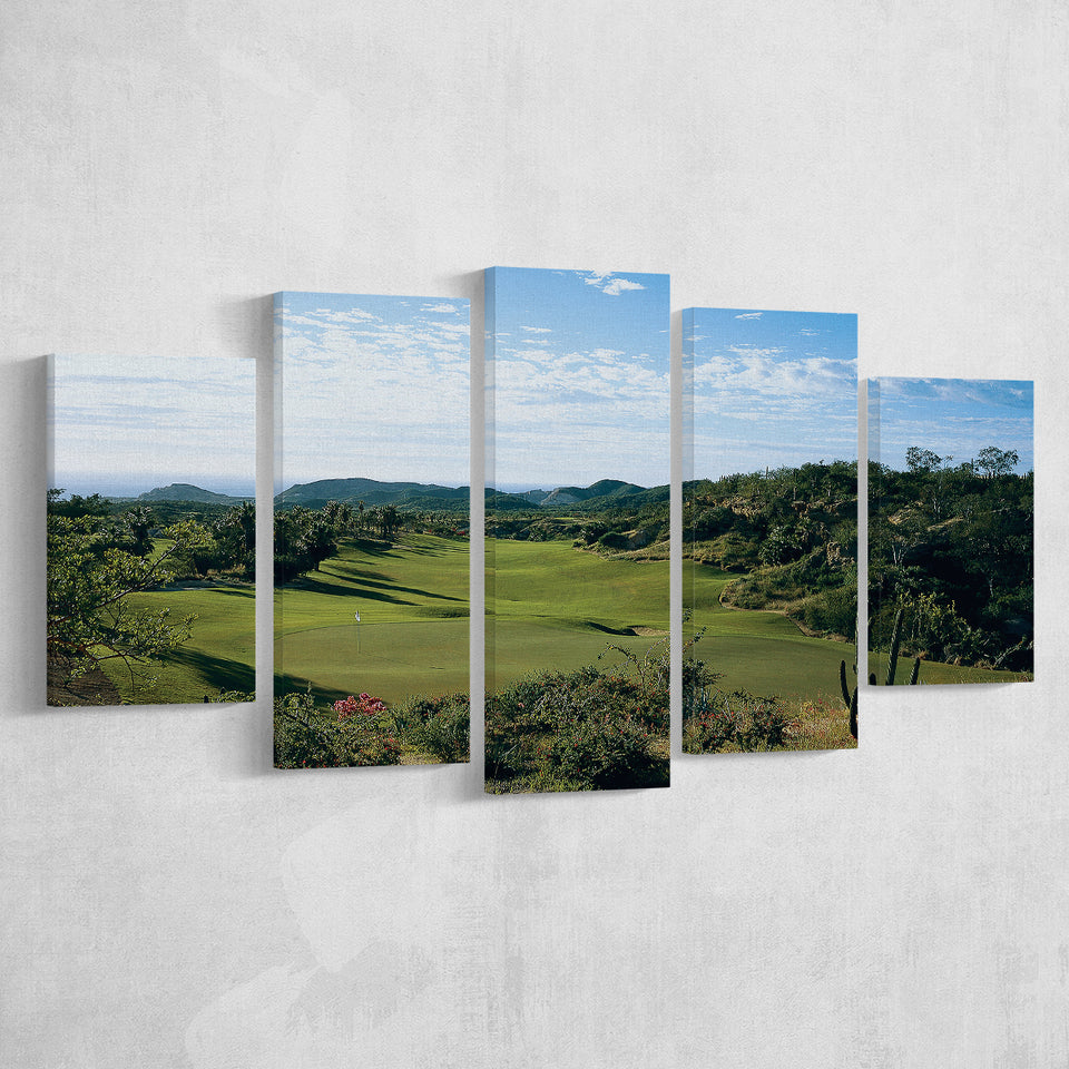 Querencia Cc Golf Courses At Los Cabos, Mexico, Golf Art Print, 5 Panels Canvas Prints Wall Art Decor