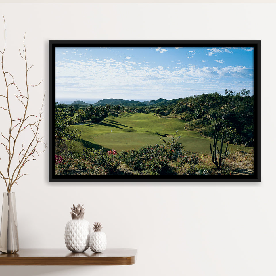Querencia Cc Golf Courses At Los Cabos, Mexico, Golf Art Print, Framed Canvas Prints Wall Art Decor, Floating Frame