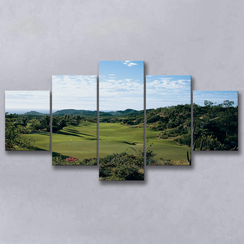 Querencia Cc Golf Courses At Los Cabos, Mexico, Golf Art Print, 5 Panels Canvas Prints Wall Art Decor
