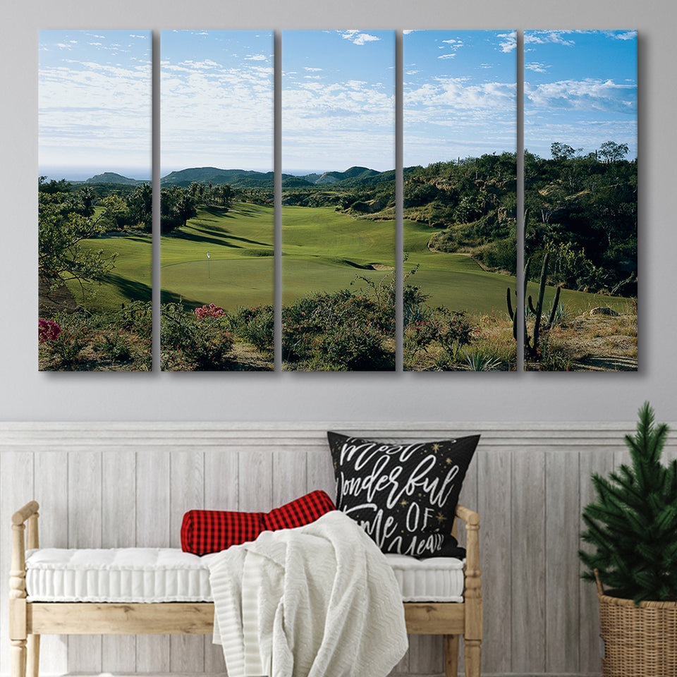 Querencia Cc Golf Courses At Los Cabos, Mexico, 5 Panels Extra Large Canvas Prints Wall Art Decor
