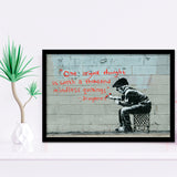 Quotes Stencil Street Banksy Street Art Framed Art Prints Wall Decor, Framed Picture, Large Art Prints