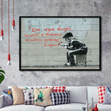Quotes Stencil Street Banksy Street Art Framed Art Prints Wall Decor, Framed Picture, Large Art Prints