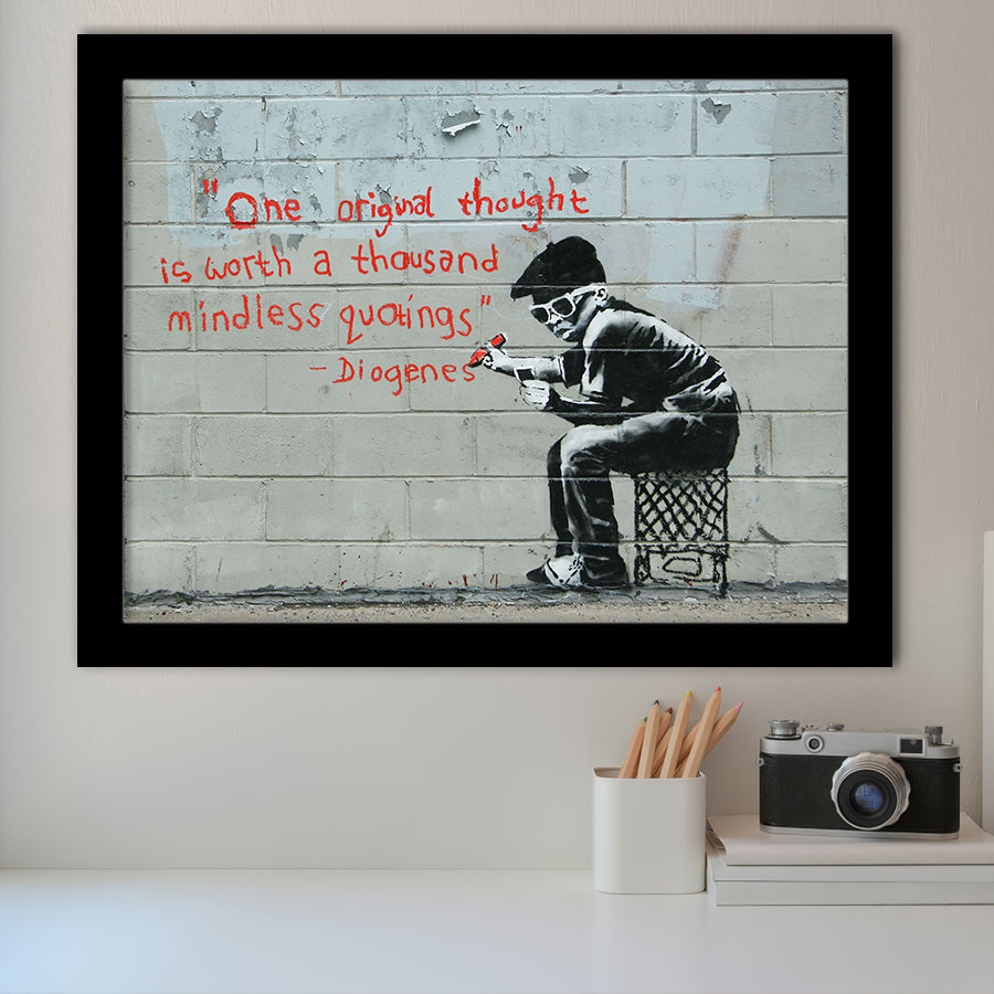 Quotes Stencil Street Banksy Street Art Framed Art Prints Wall Decor, Framed Picture, Large Art Prints
