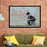 Quotes Stencil Street Banksy Street Art Framed Art Prints Wall Decor, Framed Picture, Large Art Prints