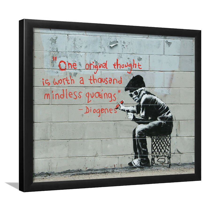 Quotes Stencil Street Banksy Street Art Framed Art Prints Wall Decor, Framed Picture, Large Art Prints