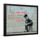 Quotes Stencil Street Banksy Street Art Framed Art Prints Wall Decor, Framed Picture, Large Art Prints