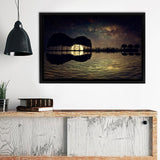Romantic Guitar Island Canvas Wall Art - Painting Canvas, Canvas Prints, Painting Art, Prints for Sale