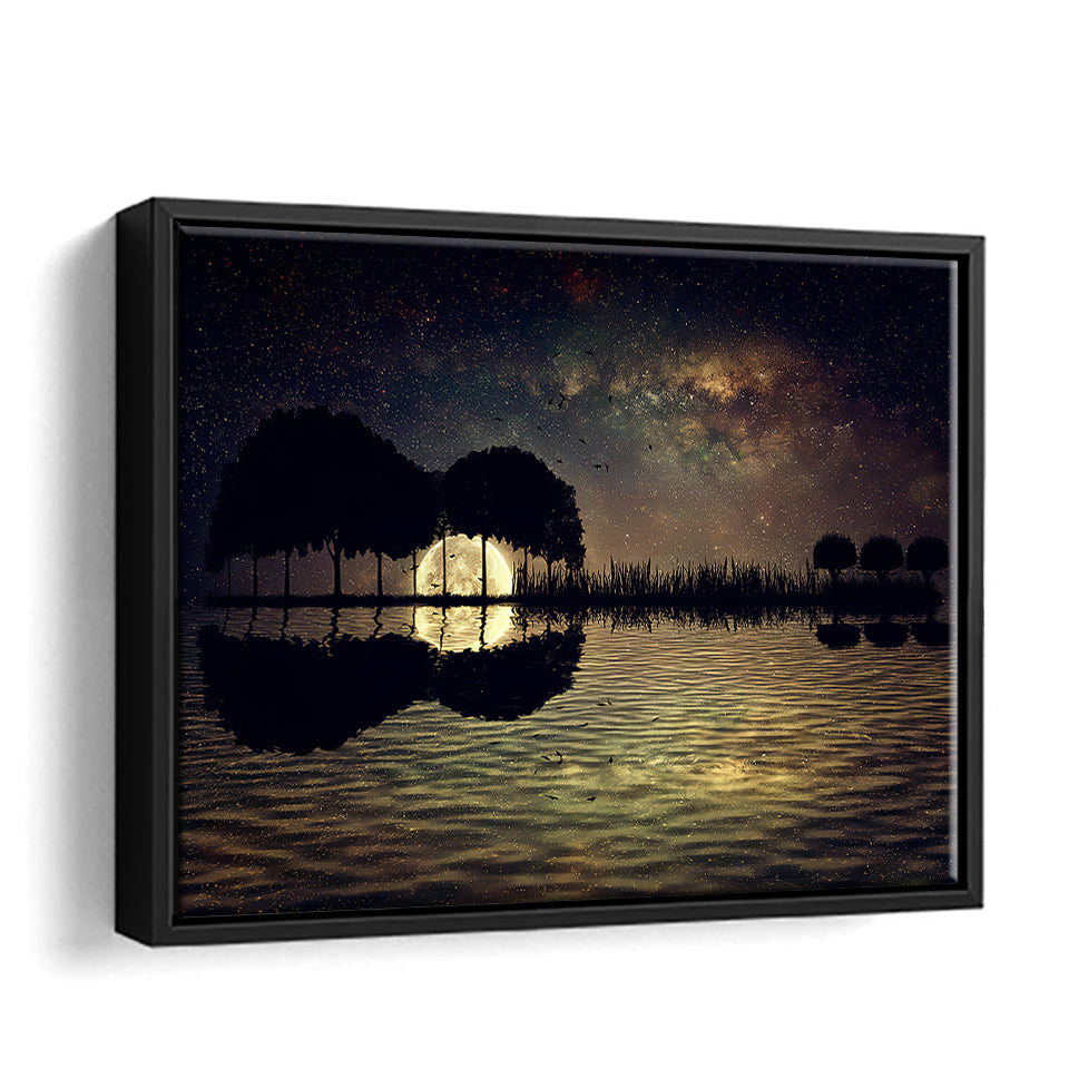 Romantic Guitar Island Canvas Wall Art - Painting Canvas, Canvas Prints, Painting Art, Prints for Sale