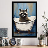 Raccoon In Bathtube Bathroom Ar Painting, Painting Art, Framed Art Prints Wall Decor