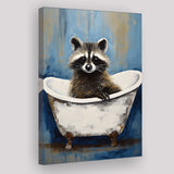 Raccoon In Bathtube Bathroom Ar Painting, Painting Art, Canvas Prints Wall Art Home Decor