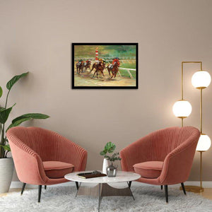 Race Horses-Sport Art, Art Print, Frame Art,Plexiglass Cover