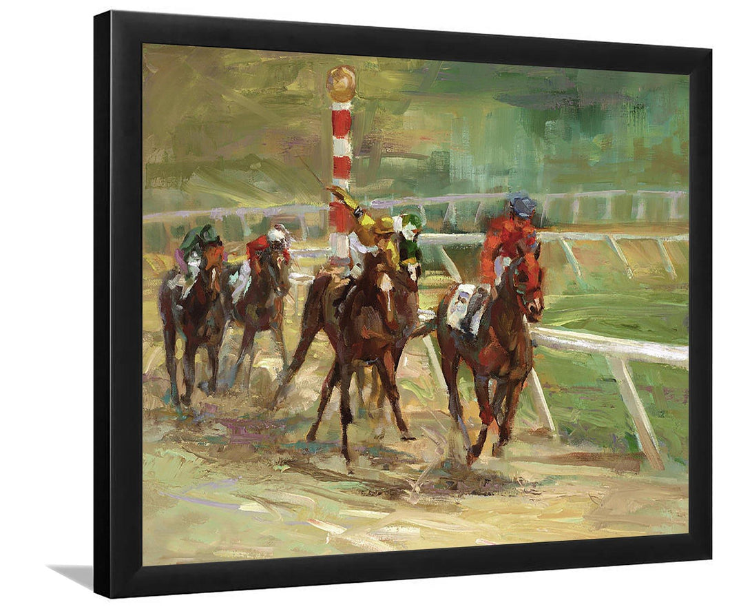 Race Horses-Sport Art, Art Print, Frame Art,Plexiglass Cover