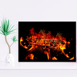 Racing Car With Fire F1 Art Car Decor Framed Art Prints Wall Decor - Painting Prints,Wall Art, Framed Picture,For Sale