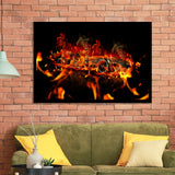 Racing Car With Fire F1 Art Car Decor Framed Art Prints Wall Decor - Painting Prints,Wall Art, Framed Picture,For Sale