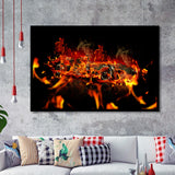 Racing Car With Fire F1 Art Car Decor Framed Art Prints Wall Decor - Painting Prints,Wall Art, Framed Picture,For Sale