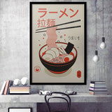 Ramen Canvas Art, Modern Japan Art, Japanese Food Framed Art Prints Wall Decor, Framed Picture, Large Picture