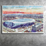 Rams Football Stadium SoFi Stadium Watercolor, Sport Art Prints Fan Gift, Canvas Prints Wall Art Decor