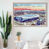 Rams Football Stadium SoFi Stadium Watercolor, Sport Art Prints Fan Gift, Framed Canvas Prints Wall Art Decor