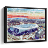 Rams Football Stadium SoFi Stadium Watercolor, Sport Art Prints Fan Gift, Framed Canvas Prints Wall Art Decor