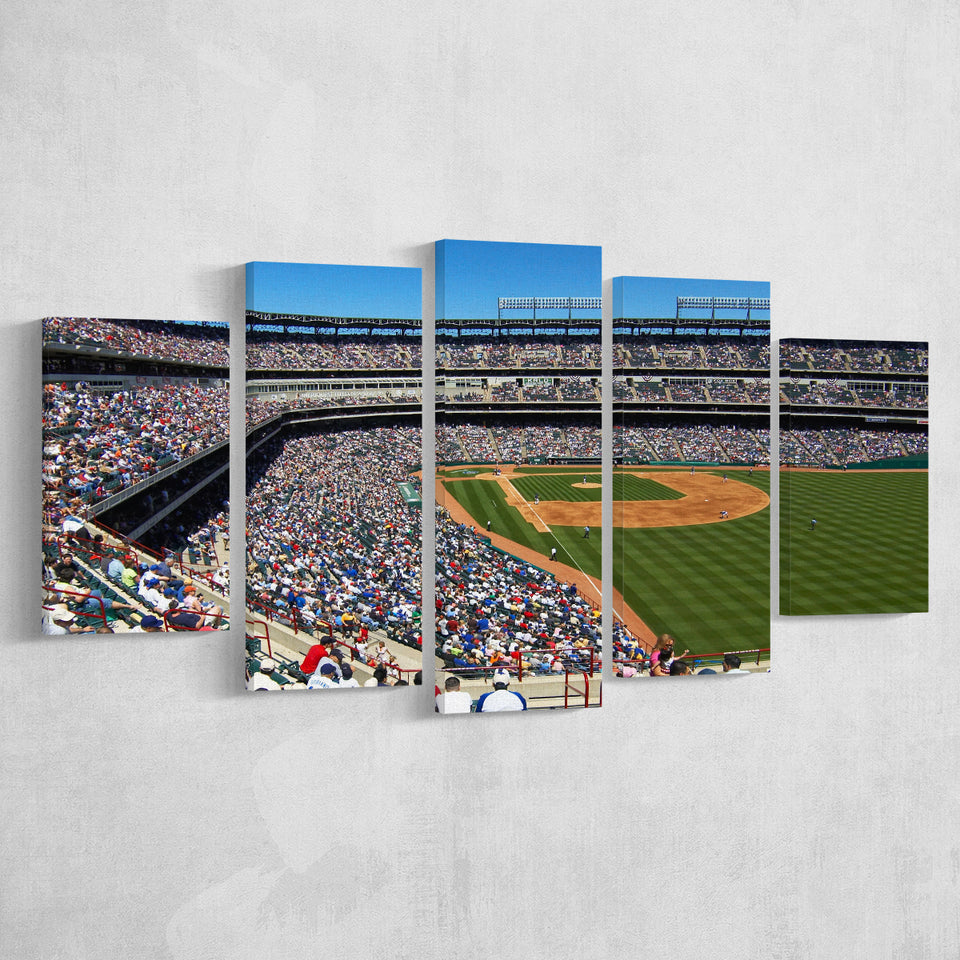Rangers Ball Park in Arlington, Stadium Canvas, Sport Art, Large Canvas, Multi Panels, Canvas Prints Wall Art Decor